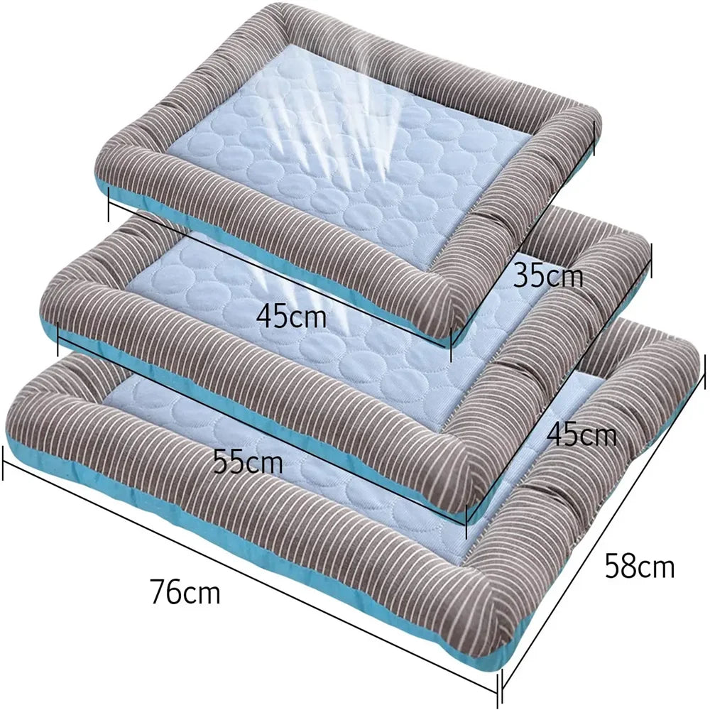 Dog Mat Cooling Summer Pad Mat for Dogs Cat Blanket Sofa Breathable Pet Dog Bed Summer Washable for Small Medium Large Dogs