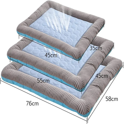 Dog Mat Cooling Summer Pad Mat for Dogs Cat Blanket Sofa Breathable Pet Dog Bed Summer Washable for Small Medium Large Dogs