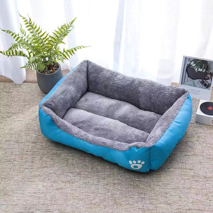 Large Pet Cat and Dog Bed Warm Comfortable Dog House Soft PP Cotton Nest Dog Basket Mat Universal Waterproof Cat Bed