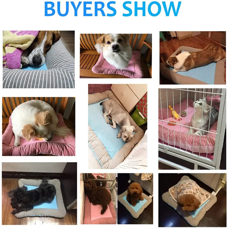Dog Mat Cooling Summer Pad Mat for Dogs Cat Blanket Sofa Breathable Pet Dog Bed Summer Washable for Small Medium Large Dogs